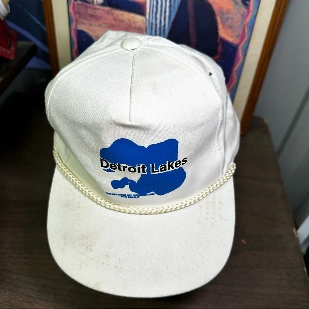 Detroit Lakes VNTG 1980s snap back hat